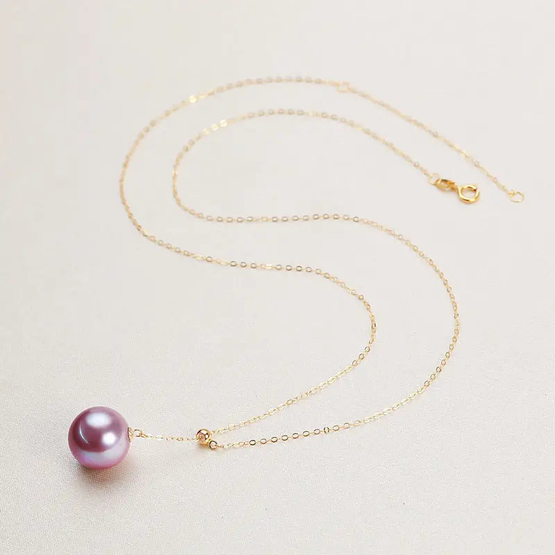 Women's Freshwater purple Pearl Necklace Cjdropshipping
