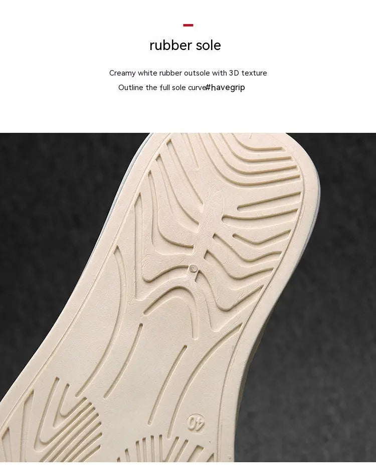 Men's Spring And Autumn Leather Casual Sneakers Dropshipman