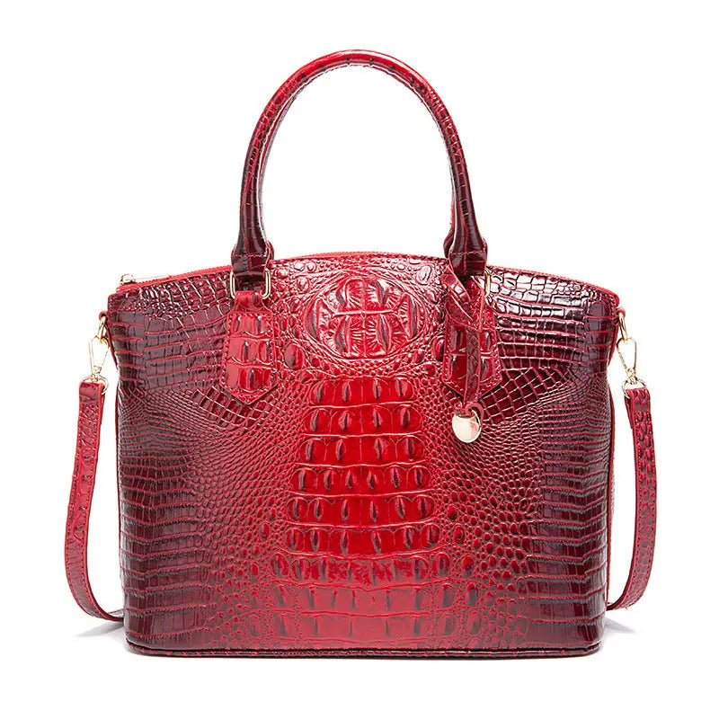 Women's Retro Crocodile Pattern Portable Messenger Bag Cjdropshipping