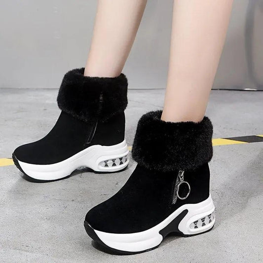 New short tube Mid Heel women's boots in winter Cjdropshipping