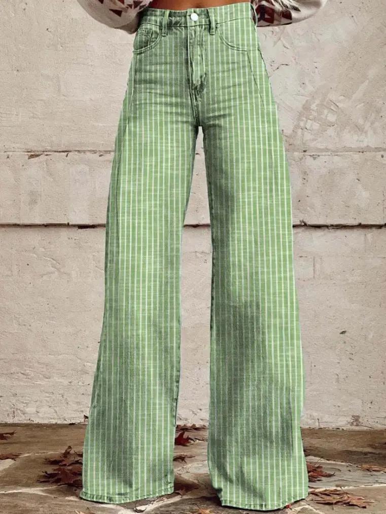 Women's Casual Pants Thin Imitation Jeans Wide Leg Cjdropshipping