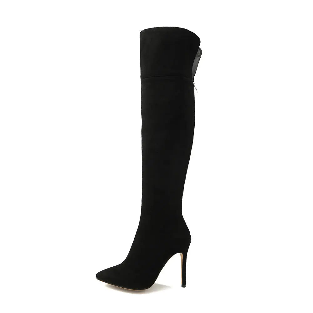 Stiletto Heel Pointed Toe 32-46 Size Over The Knee Boots Dropshipman