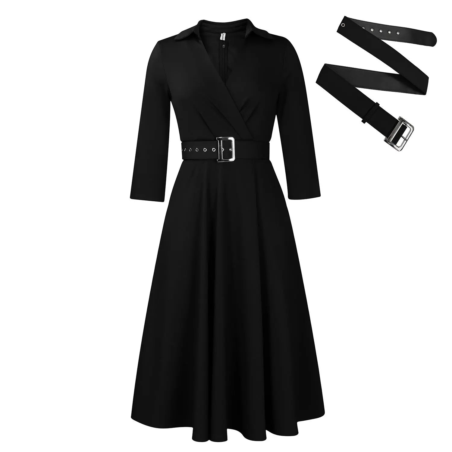 Plus Size Women's Lapel Fashion Dress Cjdropshipping