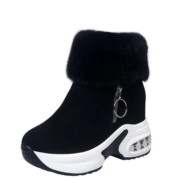 New short tube Mid Heel women's boots in winter Cjdropshipping