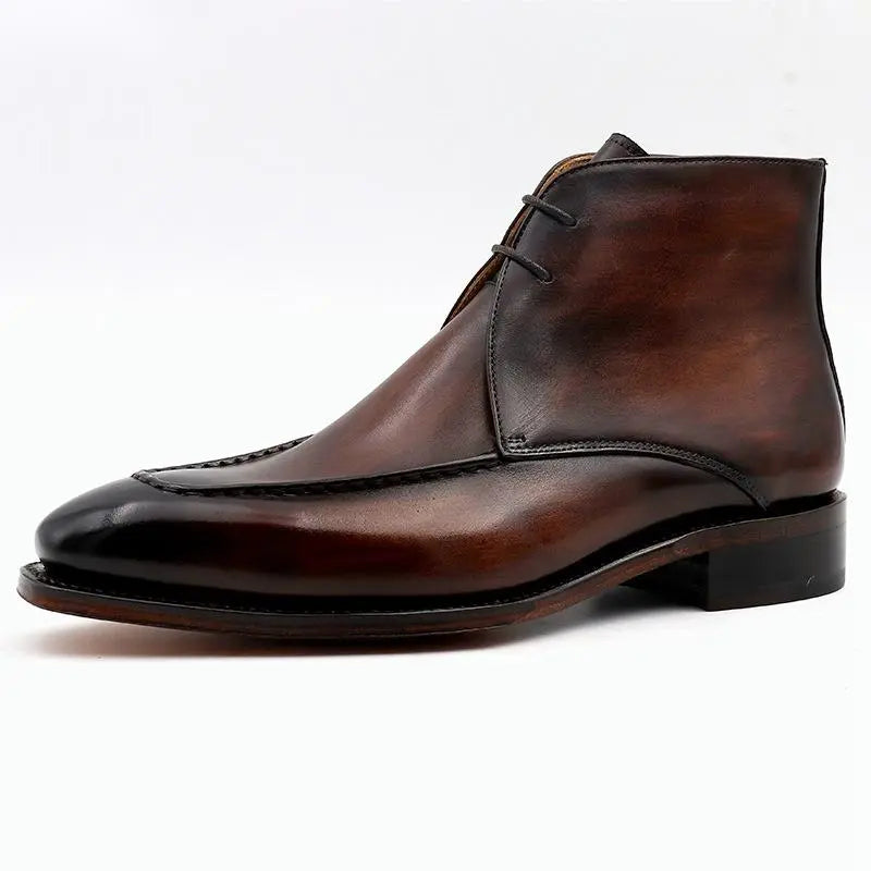 Handmade Men's Leather Boots With Cowhide Soles Dropshipman