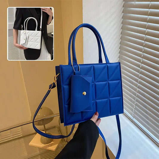 Fashion Plaid Shoulder With Small Wallet Simple Elegant Portable Square Tots Women's Handbag Dropshipman