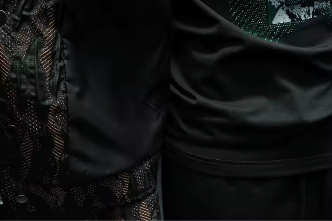 Men's Floral Jacquard Button-Up Casual Jacket with Pocket Details | Stylish Modern Statement Outerwear