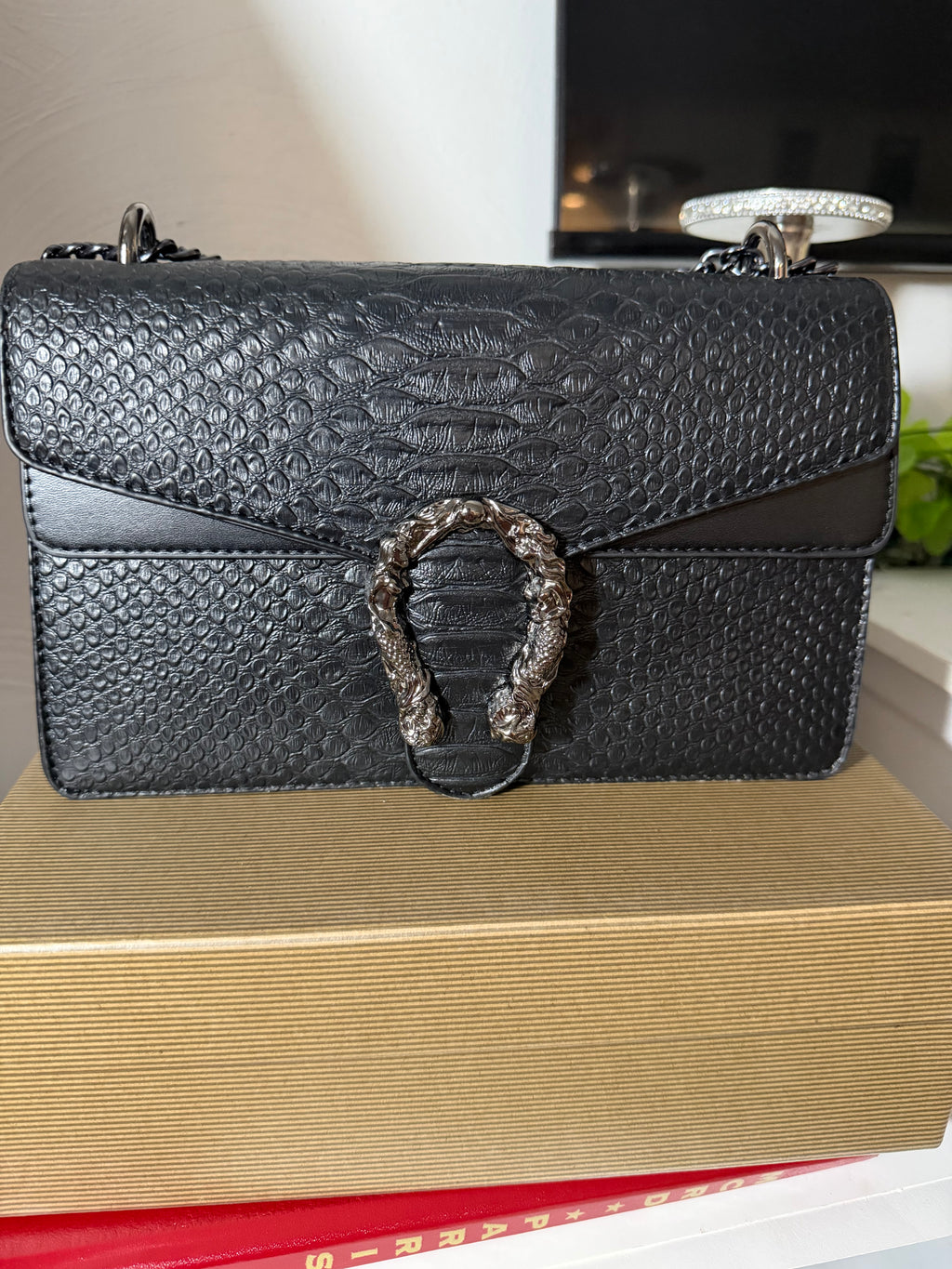 Snake print Embossed Dionysus Inspired Crossbody Shoulder Bag