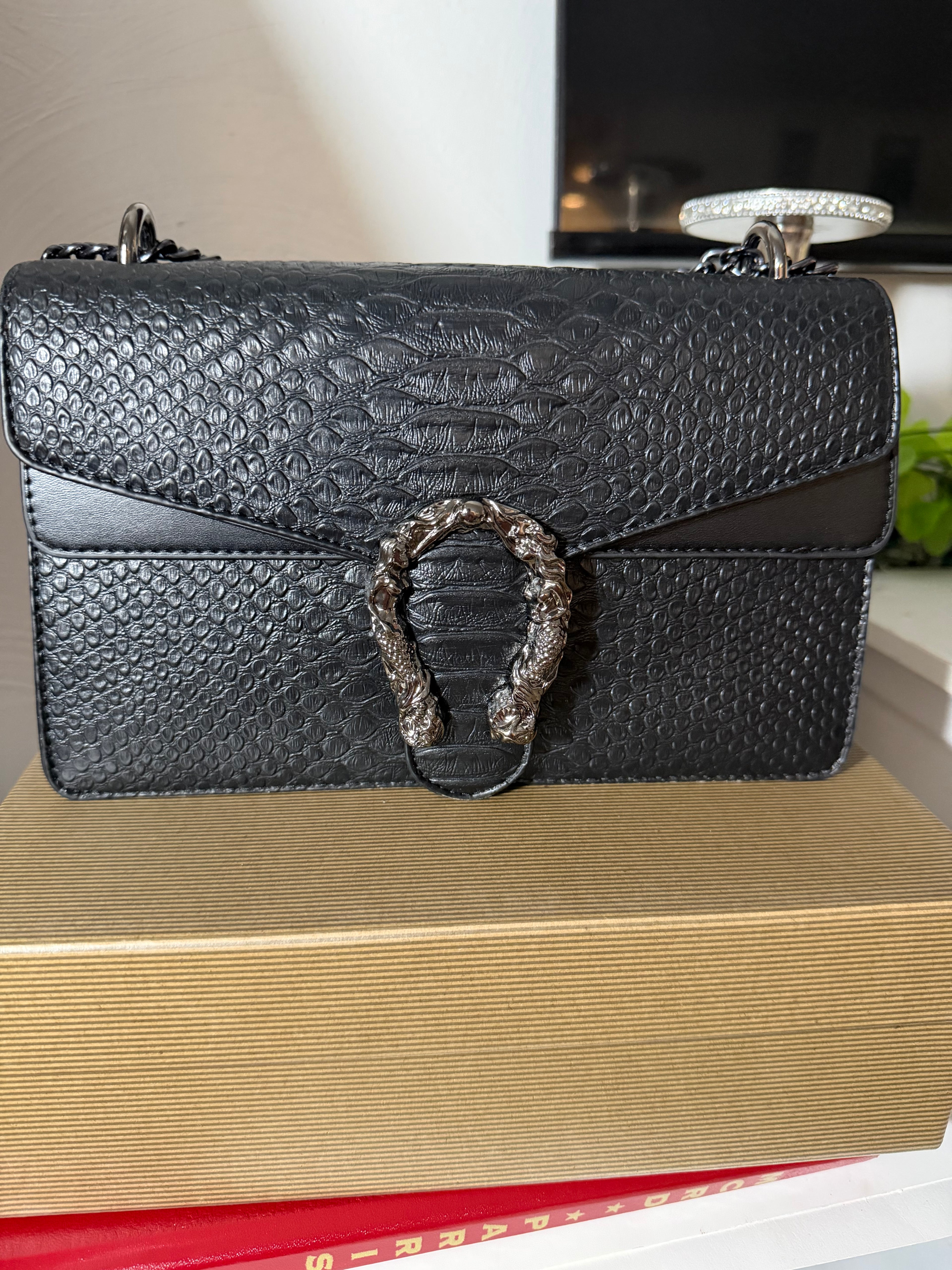 Snake print Embossed Dionysus Inspired Crossbody Shoulder Bag