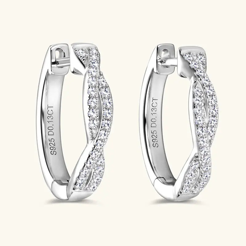 All-matching Moissanite Ear Ring Women's Fashion Twist - JNi3 shop