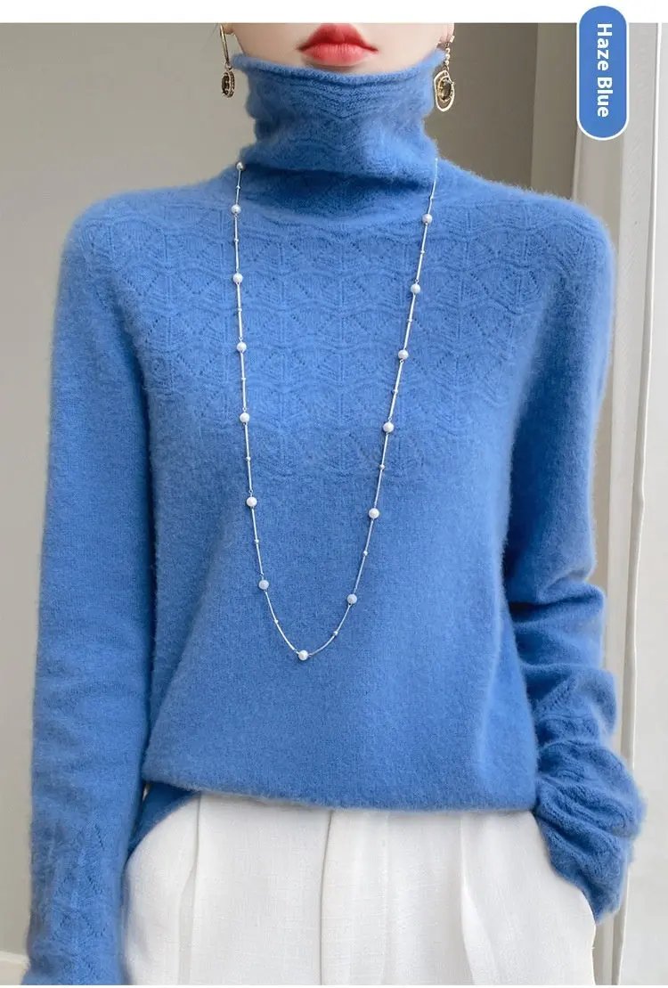 Pile Collar Turtleneck Sweater Short Autumn And Winter Women Cjdropshipping