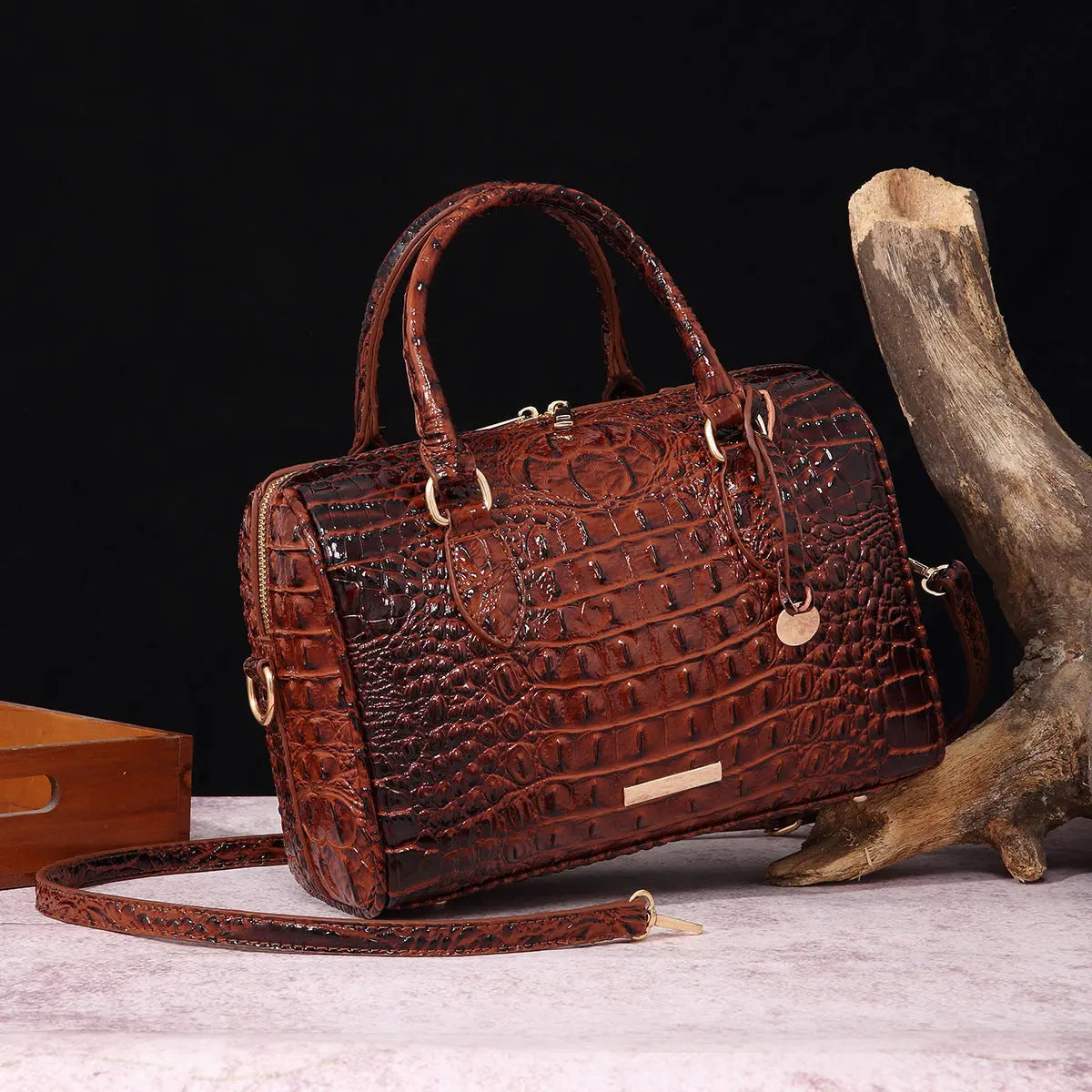 trendy Crocodile pattern Fashion Crossbody Travel Retro Women's Bag Cjdropshipping