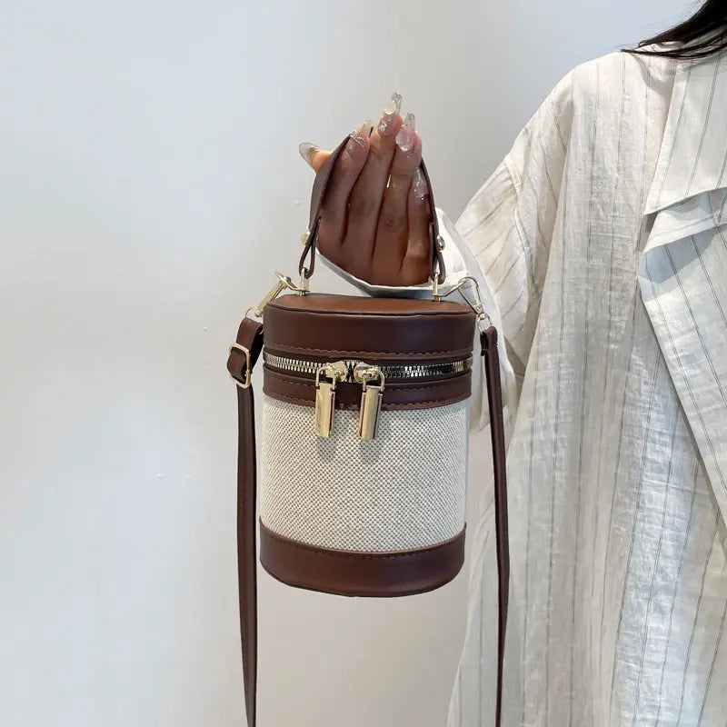 Leopard Print Contrast Color Bucket Bag For Women JNi3 shop