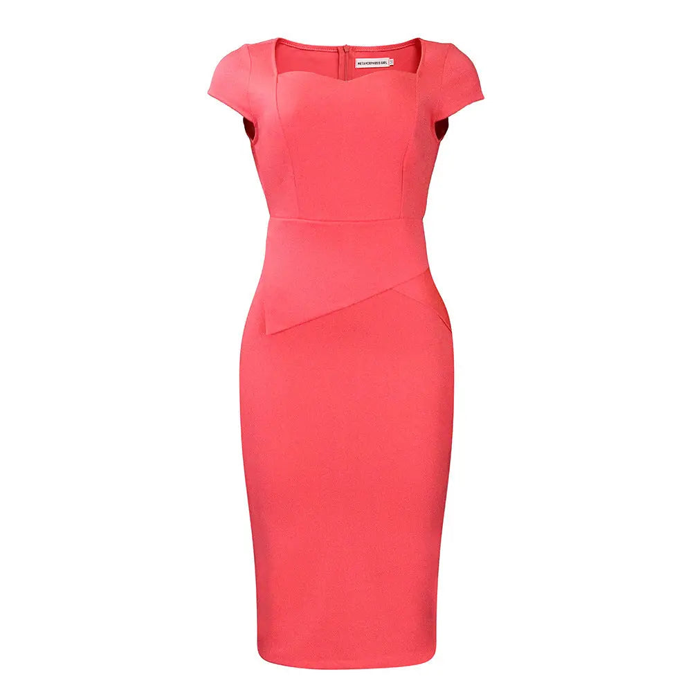 Solid Color Sheath Work Dress Cjdropshipping