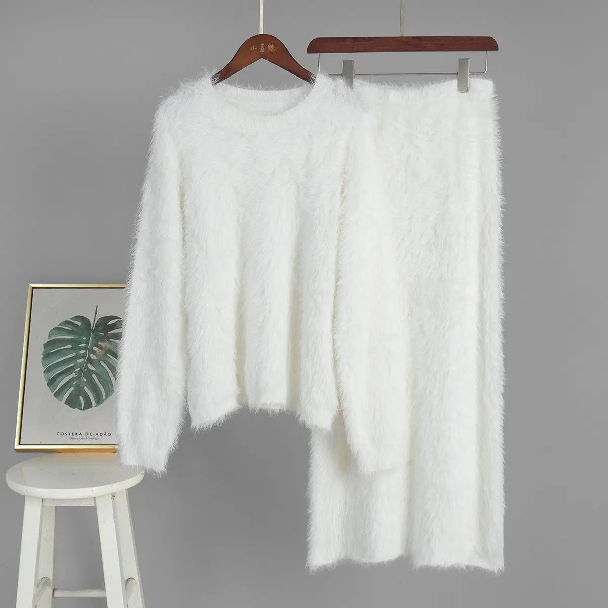 Skirt Suit Women's Knitted Sweater Suit Cjdropshipping