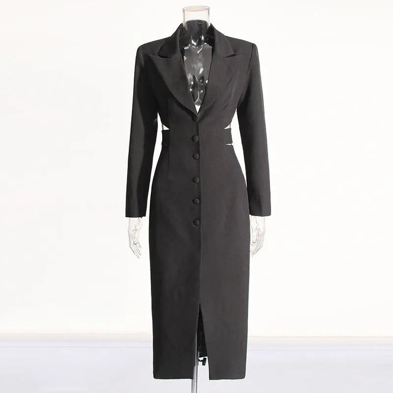 Long Shirt Midriff Outfit Design High Sense Solid Color Suit Coat For Women Autumn Cjdropshipping