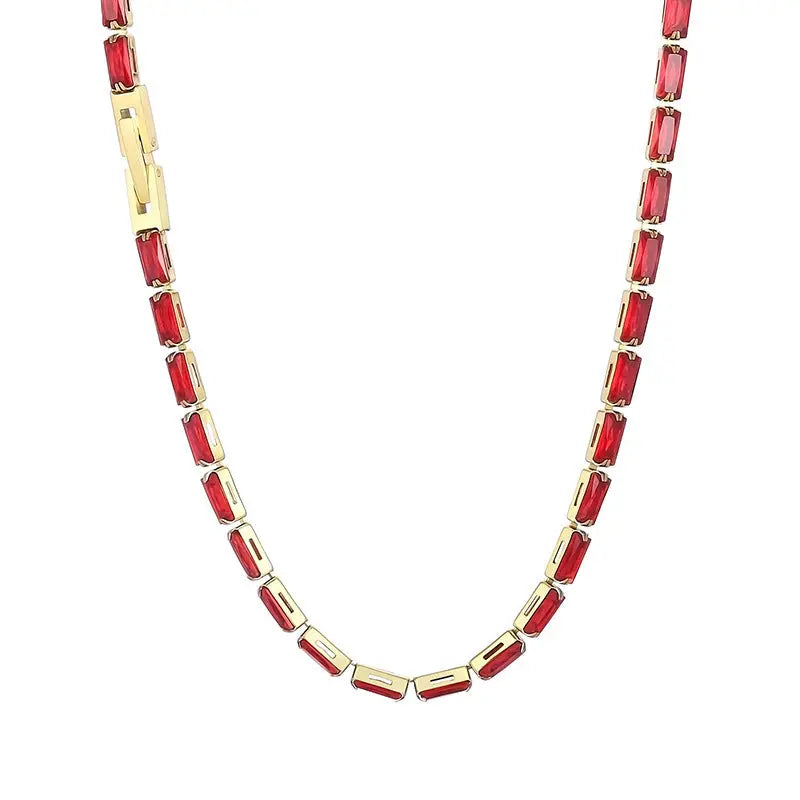 Women's Retro Color Zircon Necklace Cjdropshipping