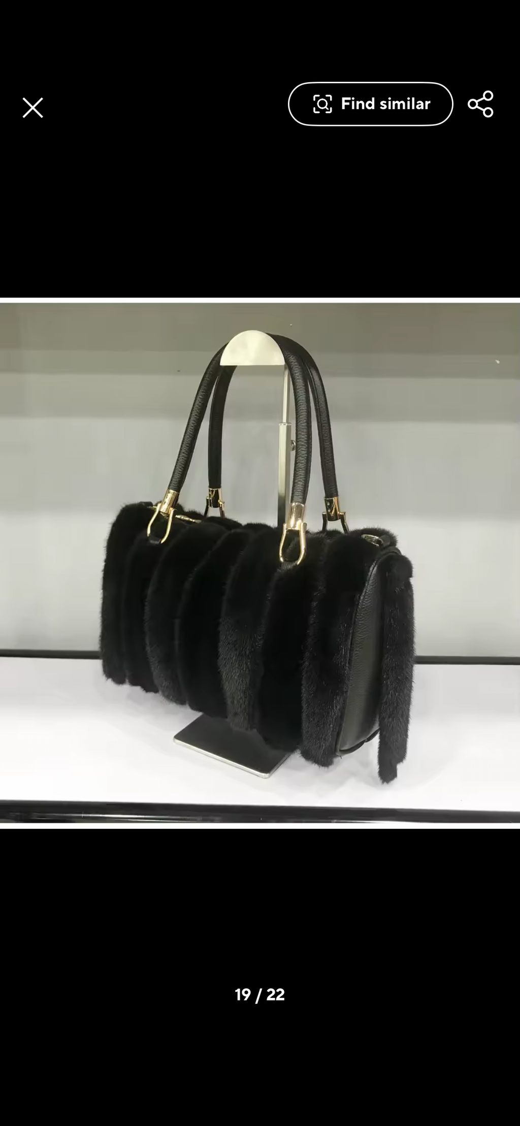 Vintage Black Mink Fur 3-Piece Set | Coat, Hat & Purse