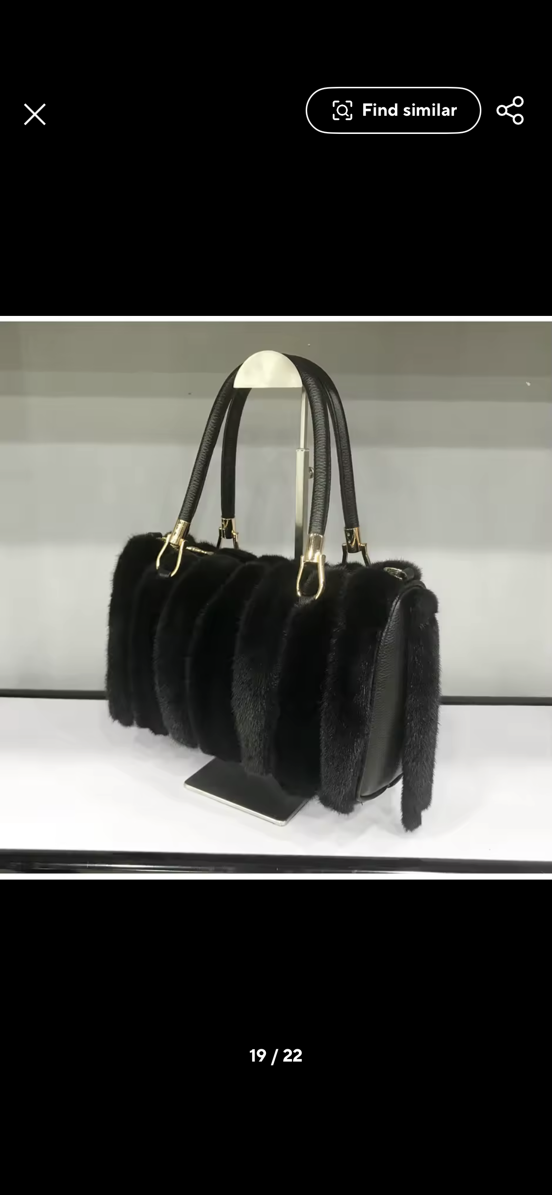 Vintage Black Mink Fur 3-Piece Set | Coat, Hat & Purse