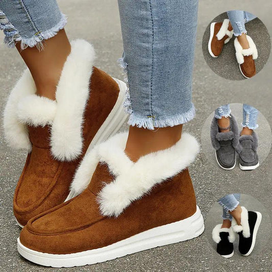 Snow Boots Warm Winter Shoes Plush Fur Ankle Boots Women Cjdropshipping