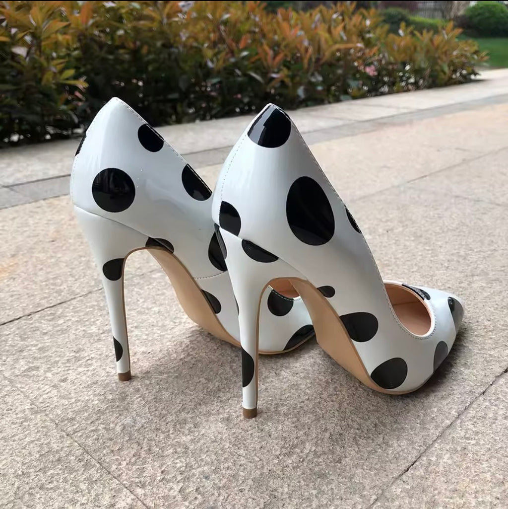 Polka Dot Stiletto Pumps