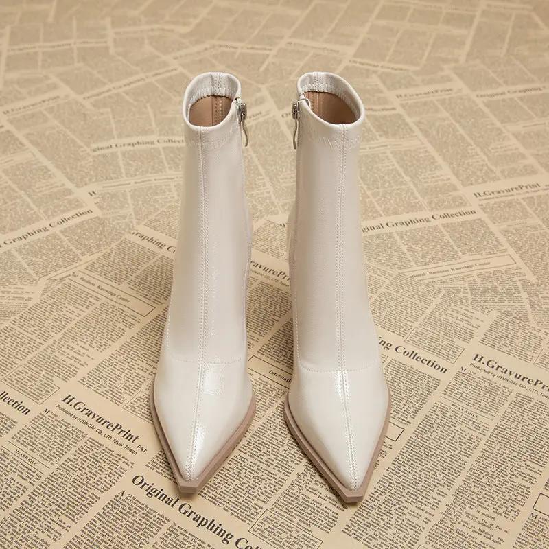 Women's Autumn And Winter White Skinny Boots Boots Cjdropshipping