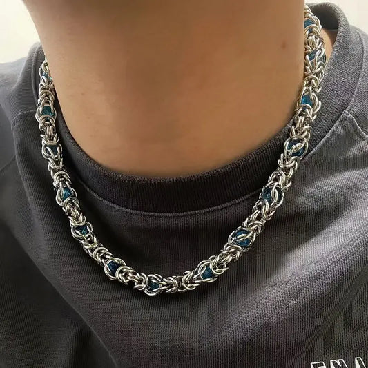 Sapphire Splice Necklace For Men Cjdropshipping