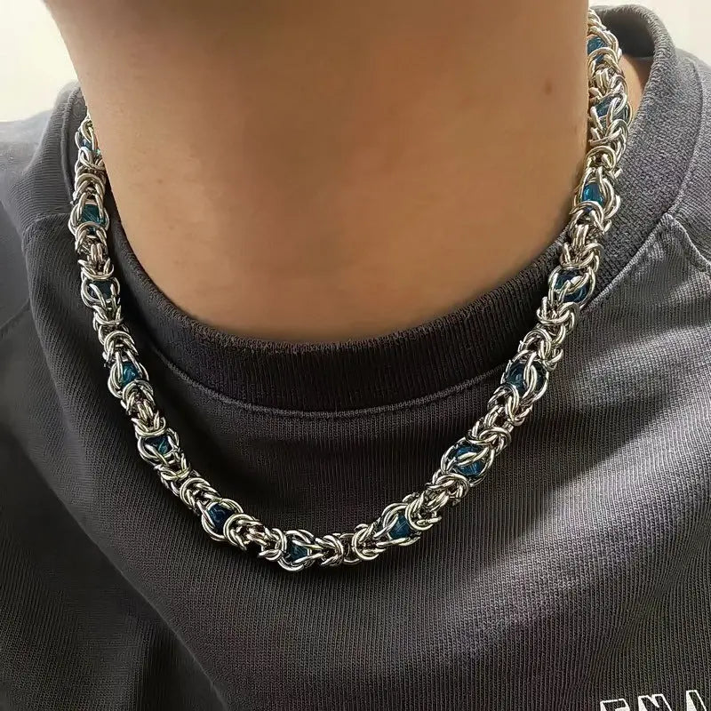 Sapphire Splice Necklace For Men Cjdropshipping