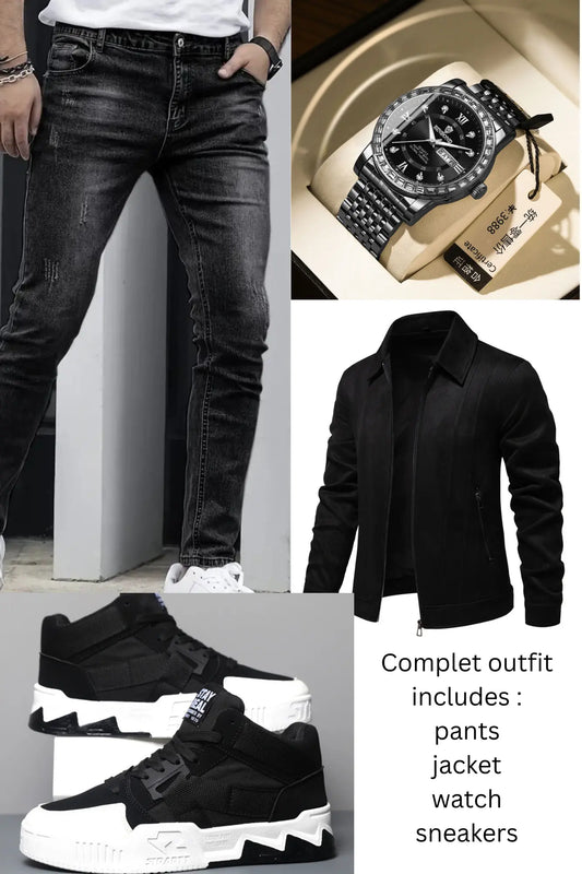 Men’s Black fall/winter outfit JNi3 shop