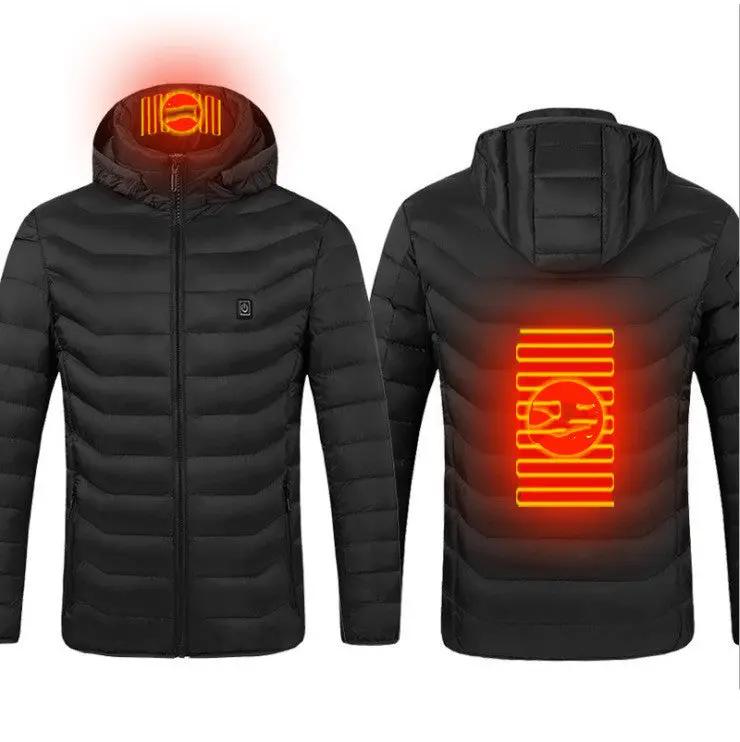 New Heated Jacket Coat USB Electric Jacket Cotton Coat Heater Thermal Clothing Heating Vest Men's Clothes Winter Cjdropshipping