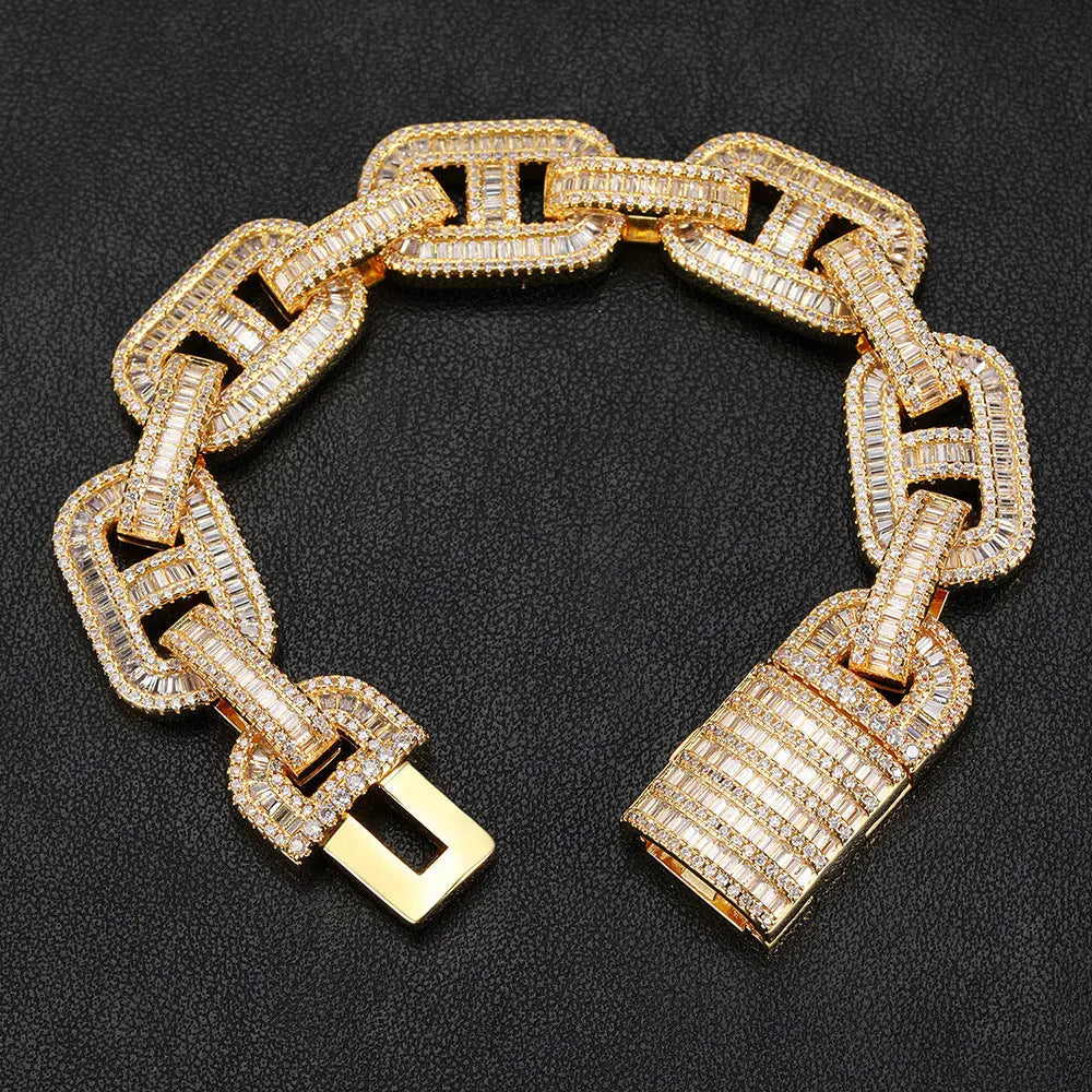 Cuban bracelet with full diamond pig nose JNi3 shop