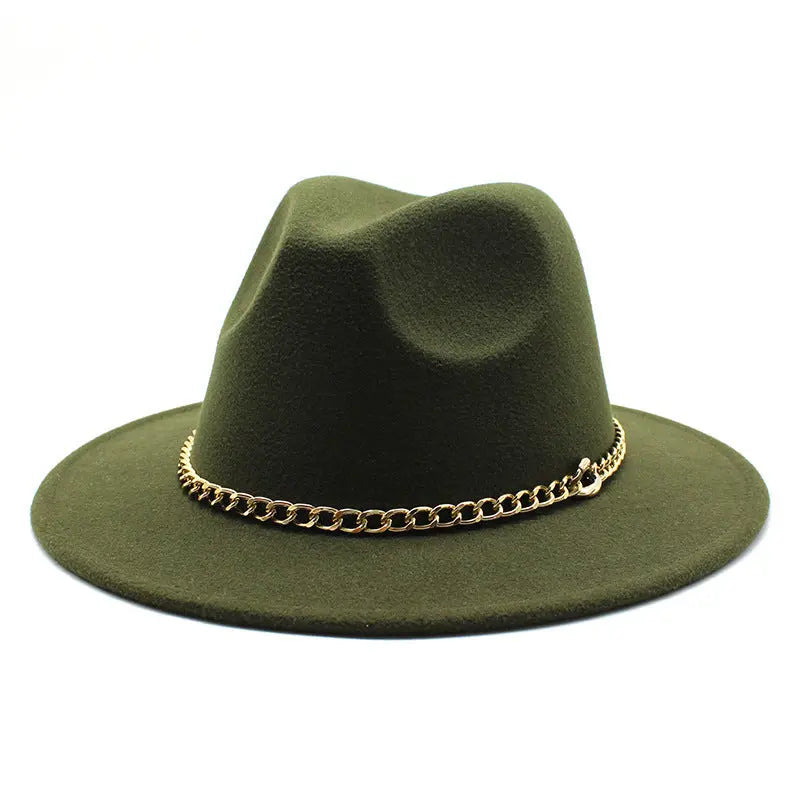 Broad-brimmed Hat Fashion Flat Brim Top Hat Men Women Cjdropshipping