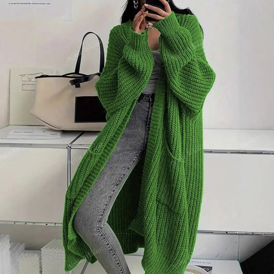 Idle Style Loose Thick Knitted Coat For Women JNi3 shop
