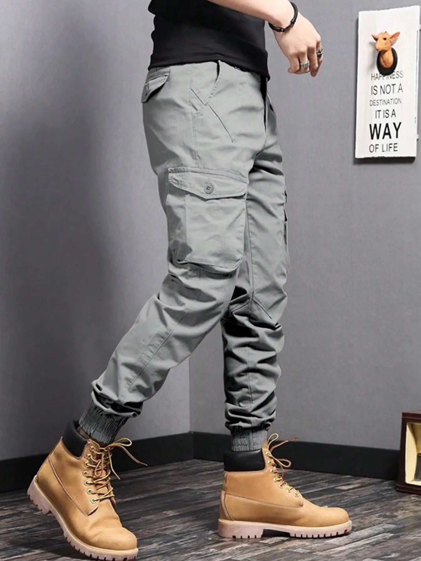 Men's fall ready Gray sweater 4 piece outfit - JNi3 shop