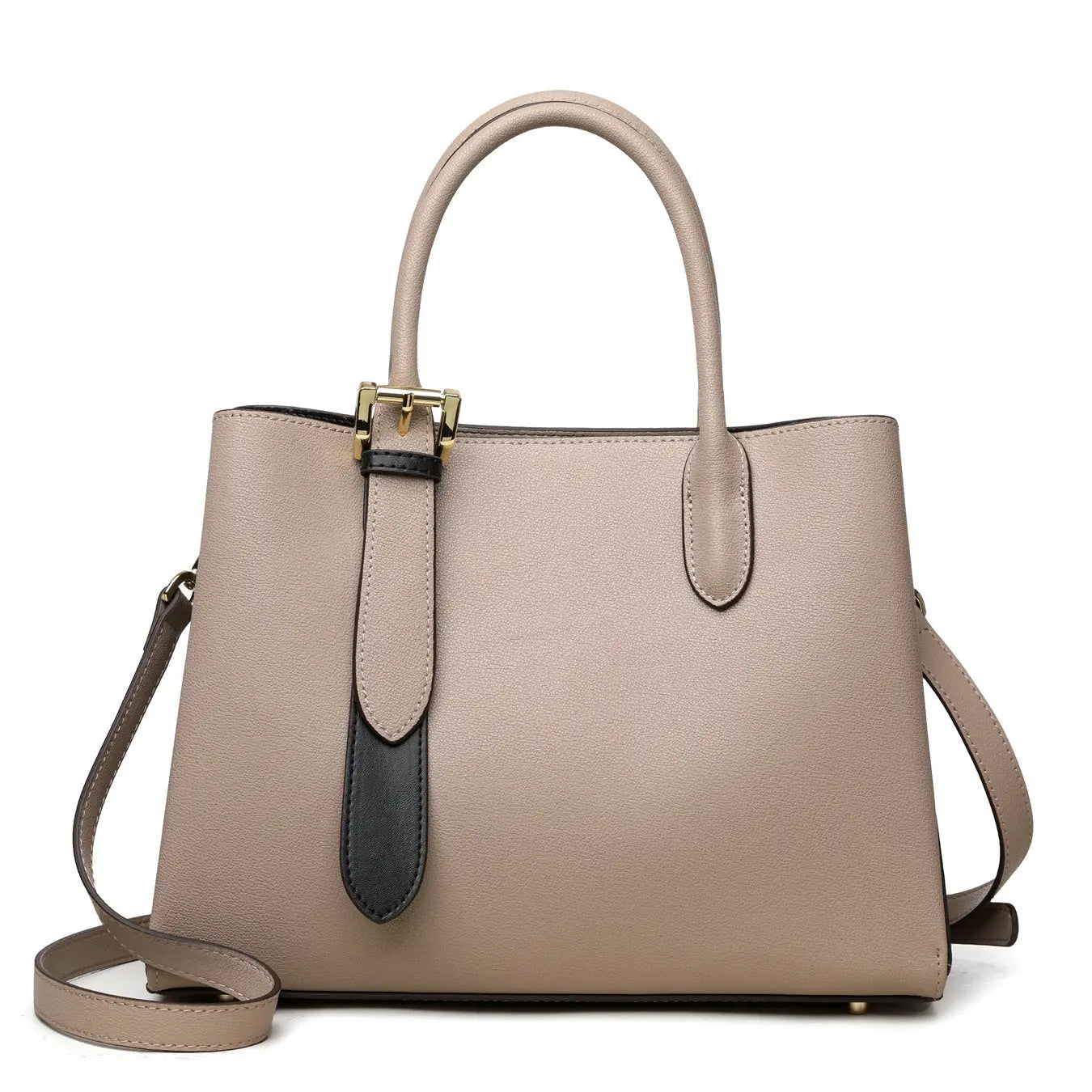 Niche Contrast Color One Shoulder Western Style Portable Female Genuine Leather Bag Dropshipman