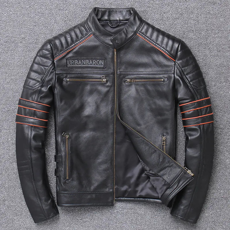 Harley Genuine Leather Clothes Men's Motorcycle Riding Motorcycle Clothing Slim Fit Cjdropshipping