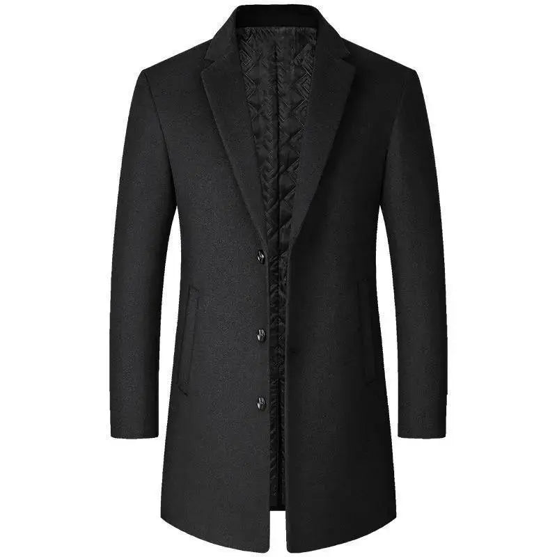 Autumn And Winter Woolen Trench Coat Men Cjdropshipping