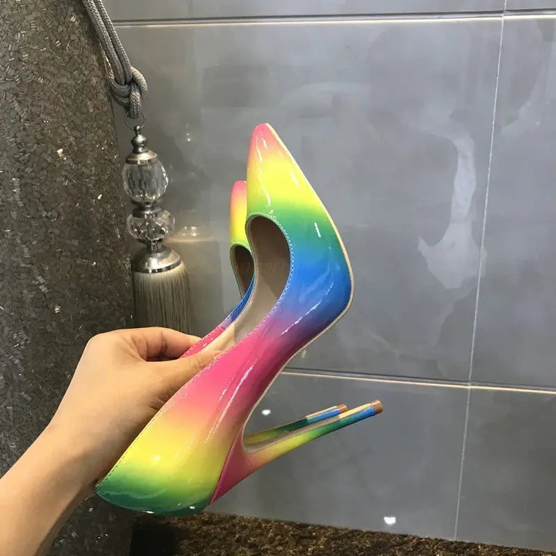 Rainbow super high heels Cjdropshipping