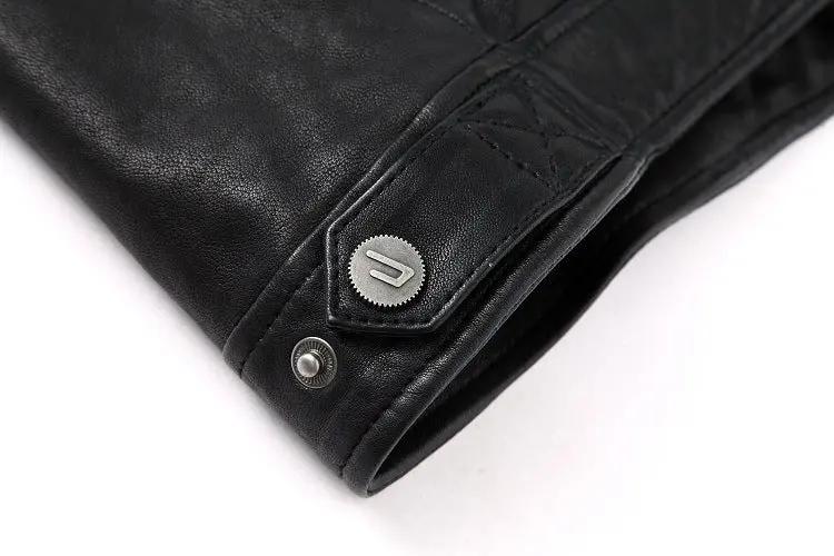 Men's Leather Leather Slim-fit Motorcycle Goatskin Leather Jacket Cowhide Cjdropshipping