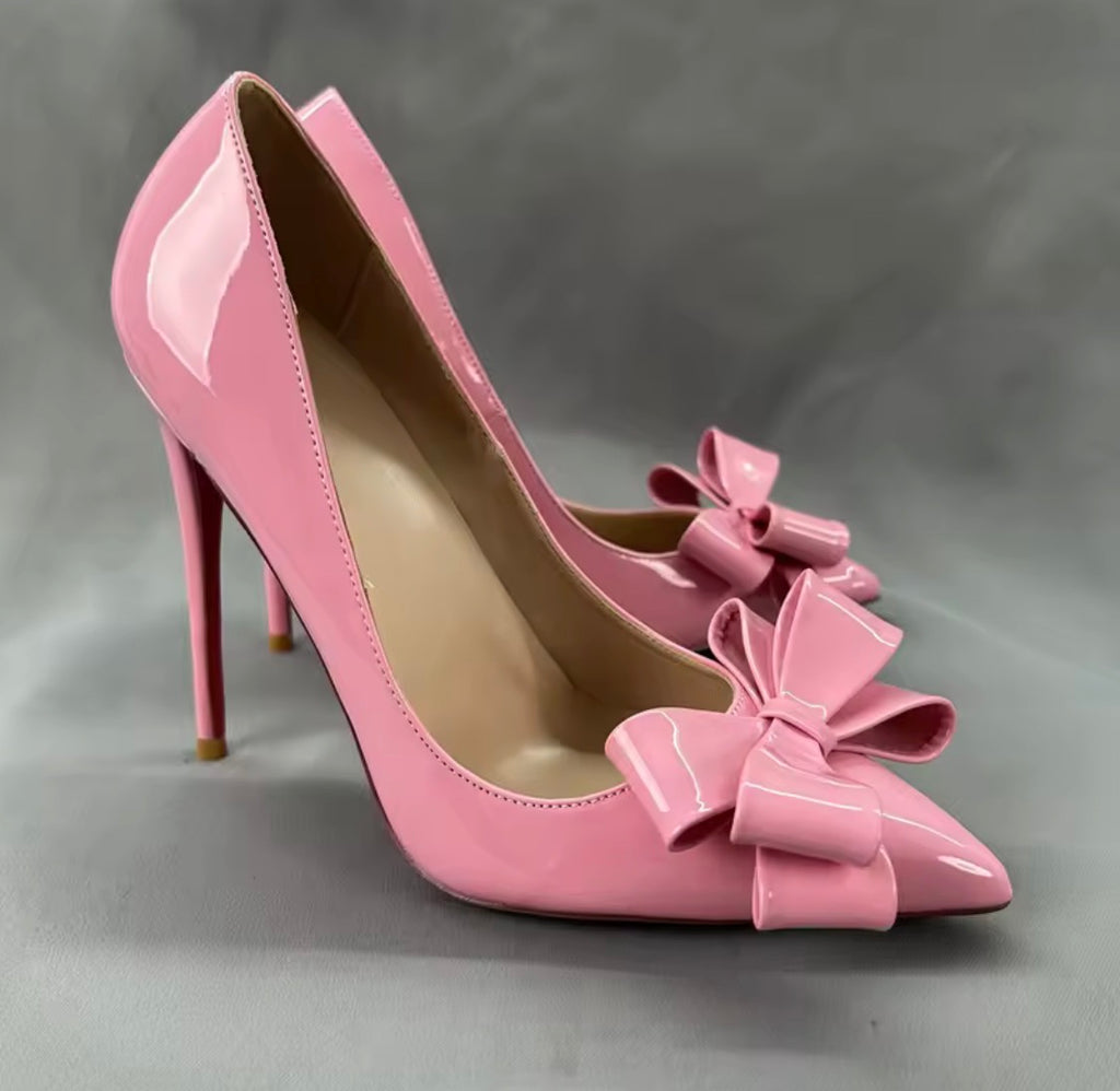 Pink Bow Stiletto Heels