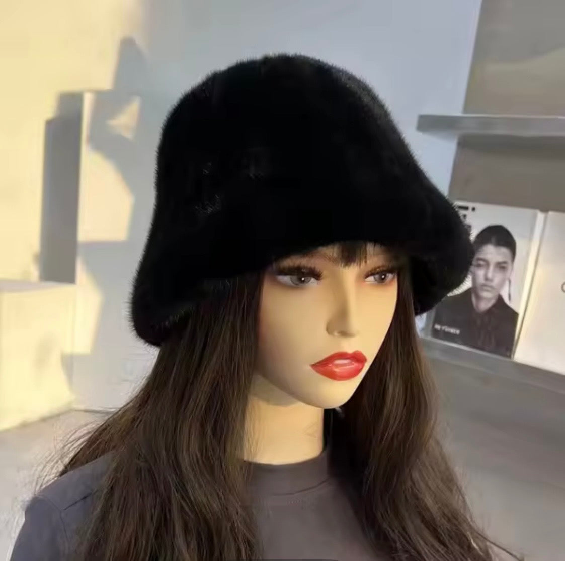 Vintage Black Mink Fur 3-Piece Set | Coat, Hat & Purse