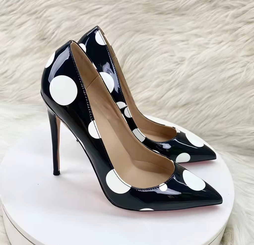 Polka Dot Stiletto Pumps