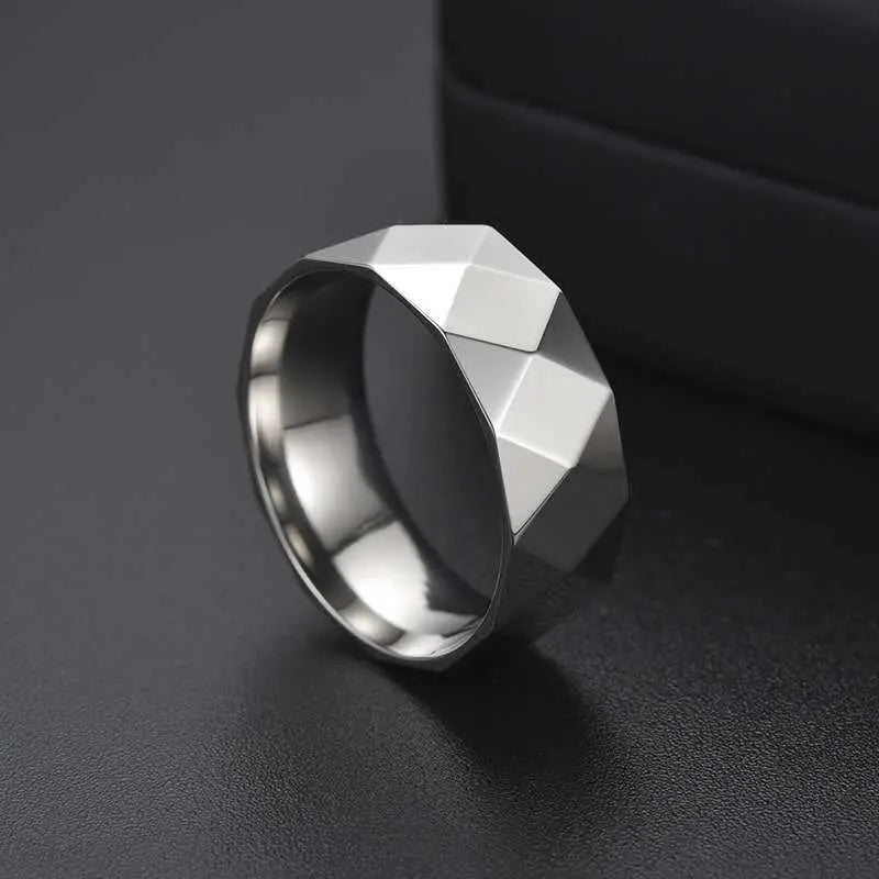 Titanium Steel Diamond Face Ring JNi3 shop