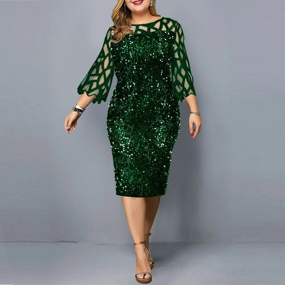 Plus Size Sequin Birthday Party Dress Cjdropshipping