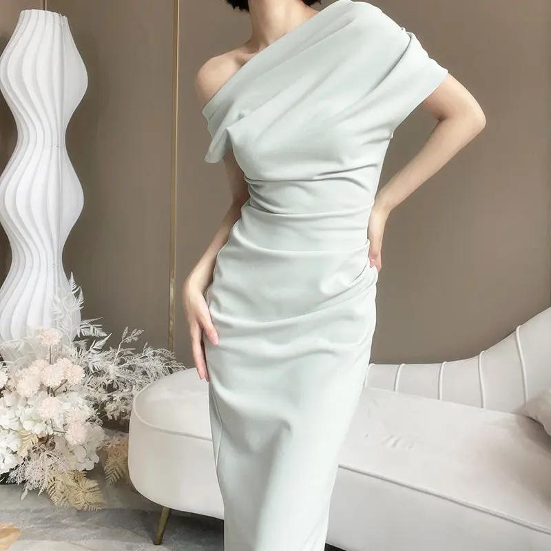 Women's Summer Off Shoulder Waist Long Dress Cjdropshipping