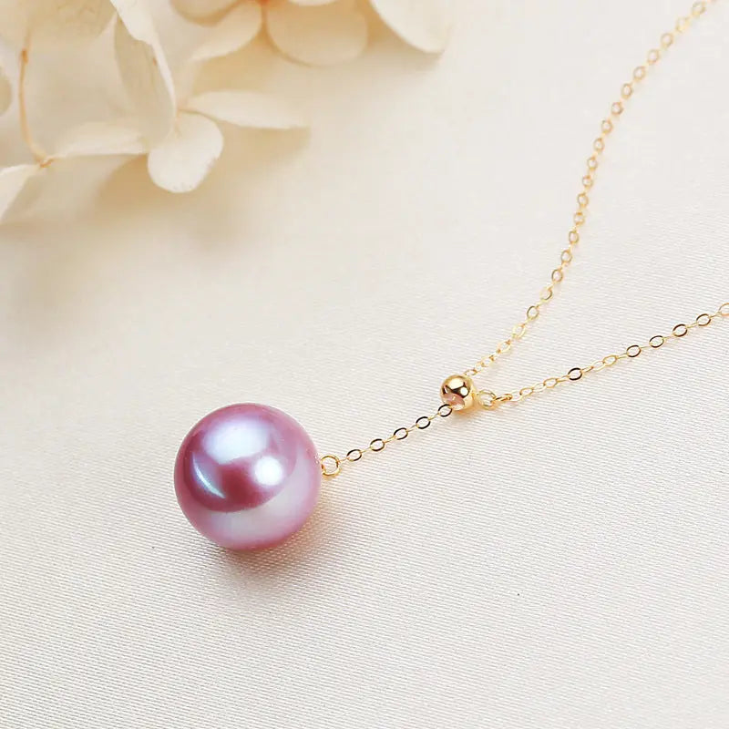 Women's Freshwater purple Pearl Necklace Cjdropshipping