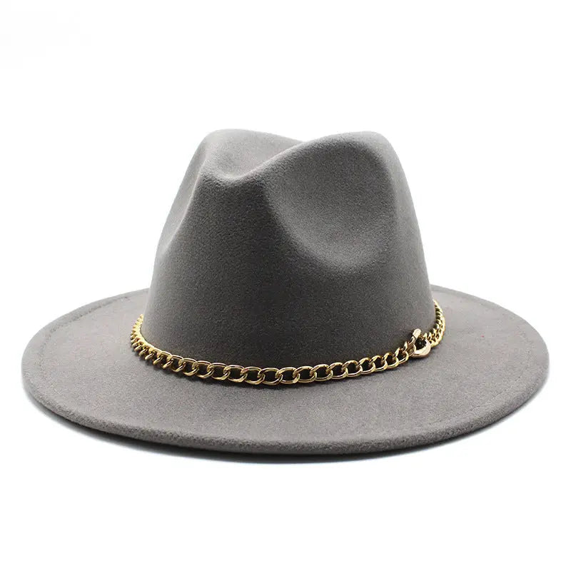 Broad-brimmed Hat Fashion Flat Brim Top Hat Men Women Cjdropshipping