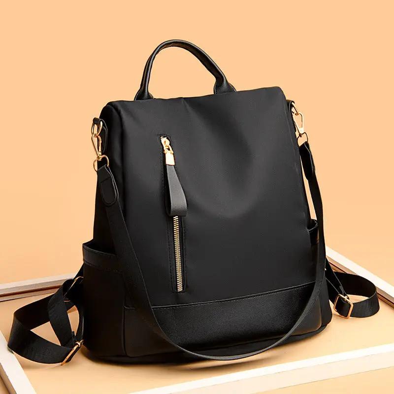 Fashion Simple Solid Color Three-purpose Anti-theft Backpack Outdoor Cjdropshipping