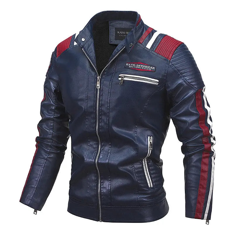 Motorcycle Leather Coat For Men Autumn And Winter New Men Dropshipman