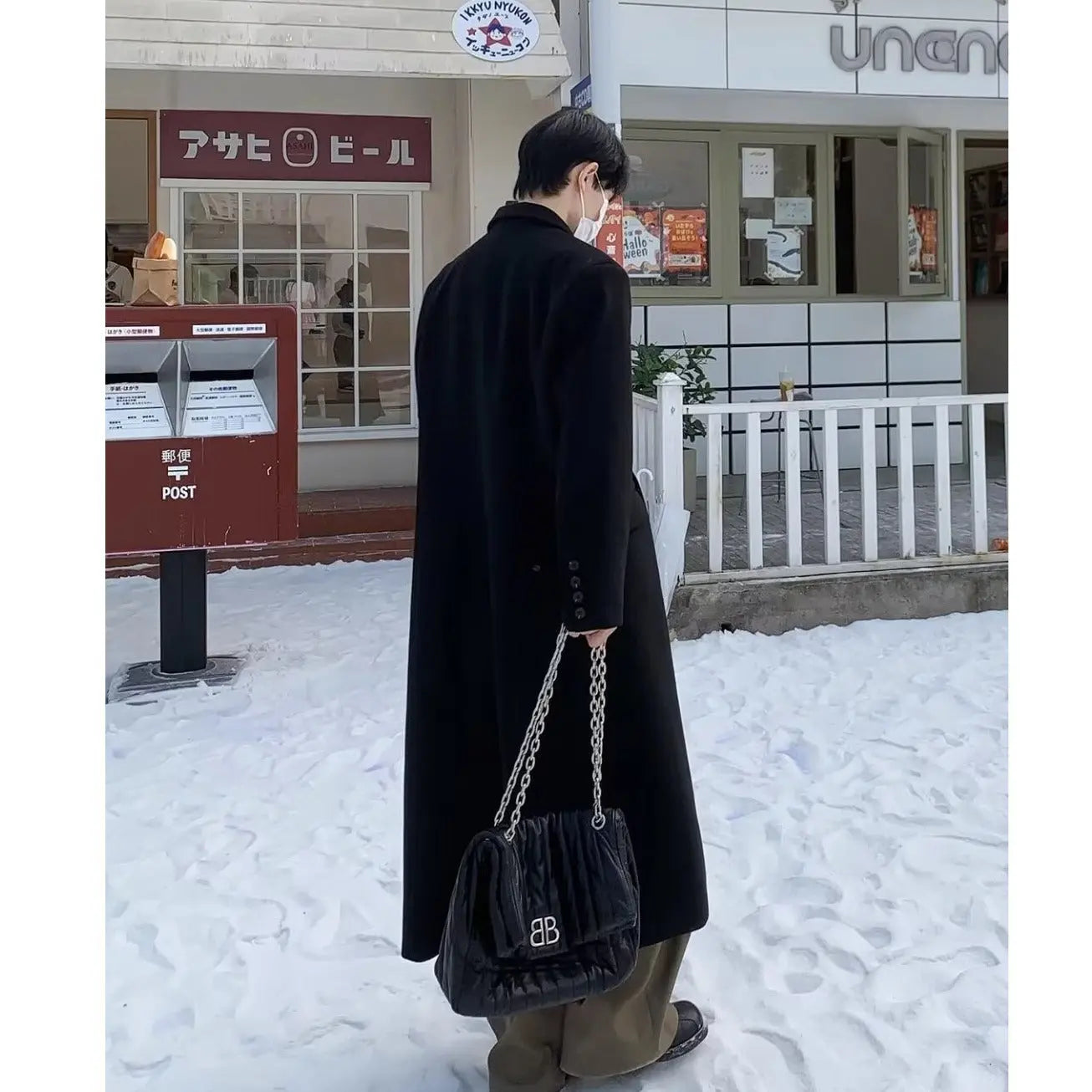 Long Woolen Coat Woolen British Style Trench Coat Spring Dropshipman